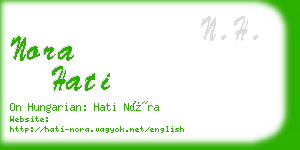 nora hati business card